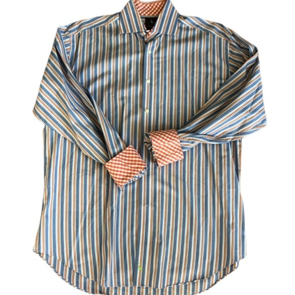Tailorbyrd 100% Cotton Flip Cuff Shirt L